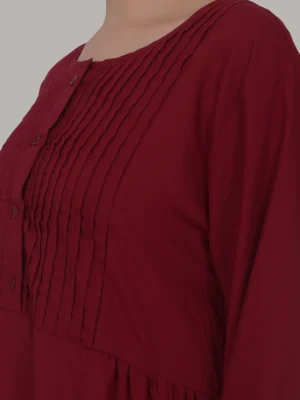 Osho Maroon Pintec Meditation Gown - Image 5