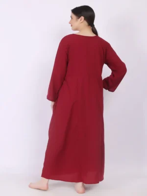 Osho Maroon Pintec Meditation Gown - Image 3