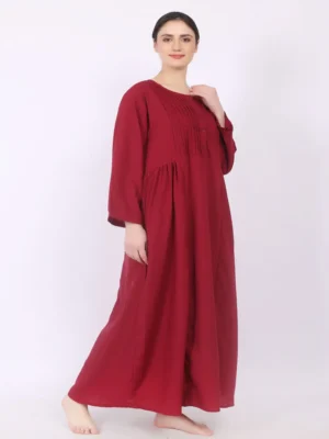 Osho Maroon Pintec Meditation Gown - Image 4