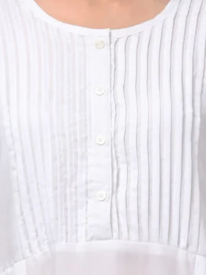 Osho White Pintec Meditation Gown - Image 5