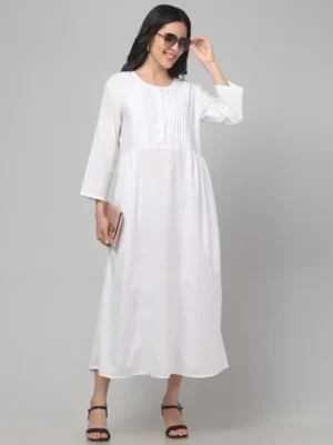 Osho White Pintec Meditation Gown - Image 6