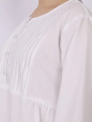 Osho White Pintec Meditation Gown - Image 5