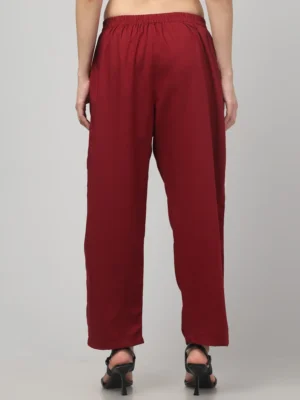 Osho Maroon Meditation Trousers - Image 3
